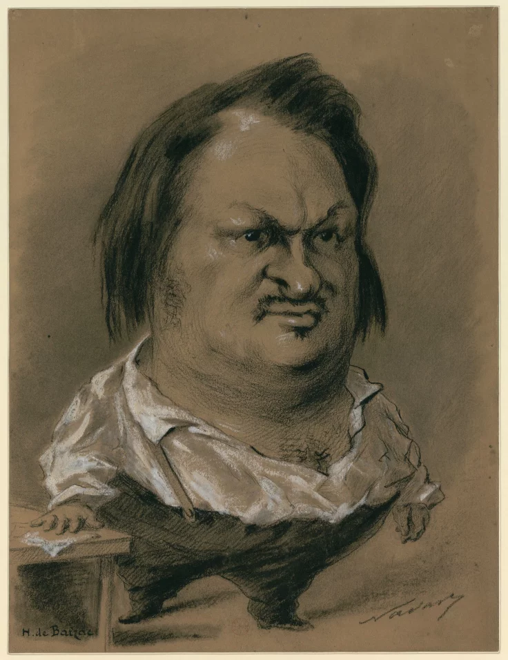 Portrait à charge de Balzac par Nadar