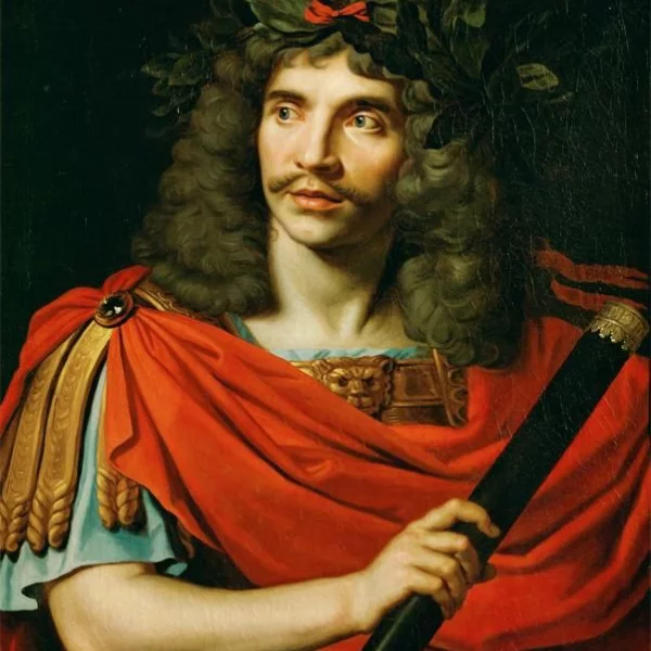 Nicolas Mignard, _Molière dans le rôle de César dans la pièce «La Mort de Pompée» de Corneille_.